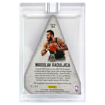 未開封品 PANINI NBAカード PREFERRED DIE-CUT MIROSLAV RADULJICA MILWAUKEE BUCKS /49 #104 中古 IT1