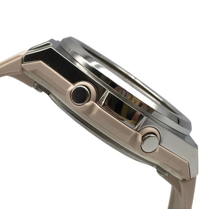 CASIO BABY-G 腕時計 レディース アナログ/デジタル タフソーラー 電波 LEDライト カジュアル シルバー/ピンク MSG-W610FE-4AJF 中古 T1