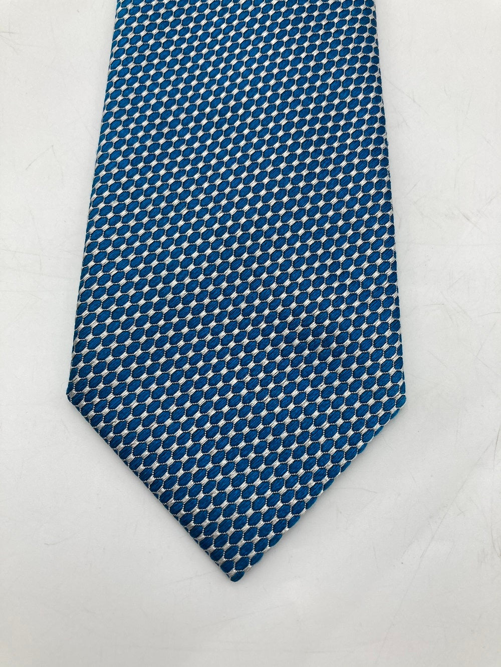 EMPORIO ARMANI エンポリオアルマーニ シルク100％ ネクタイ ドット 水玉 ブルー 中古 D4