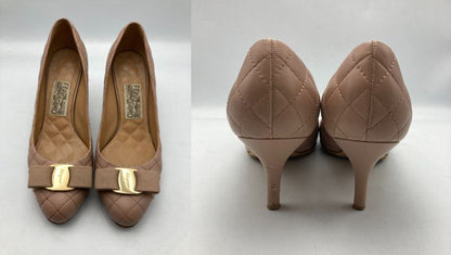 Salvatore Ferragamo フェラガモ ヴァラリボン キルティング パンプス サイズ6D 中古 D4