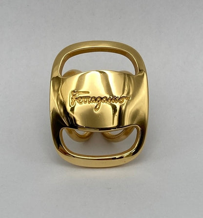 Salvatore Ferragamo フェラガモ スカーフリング 中古 D4