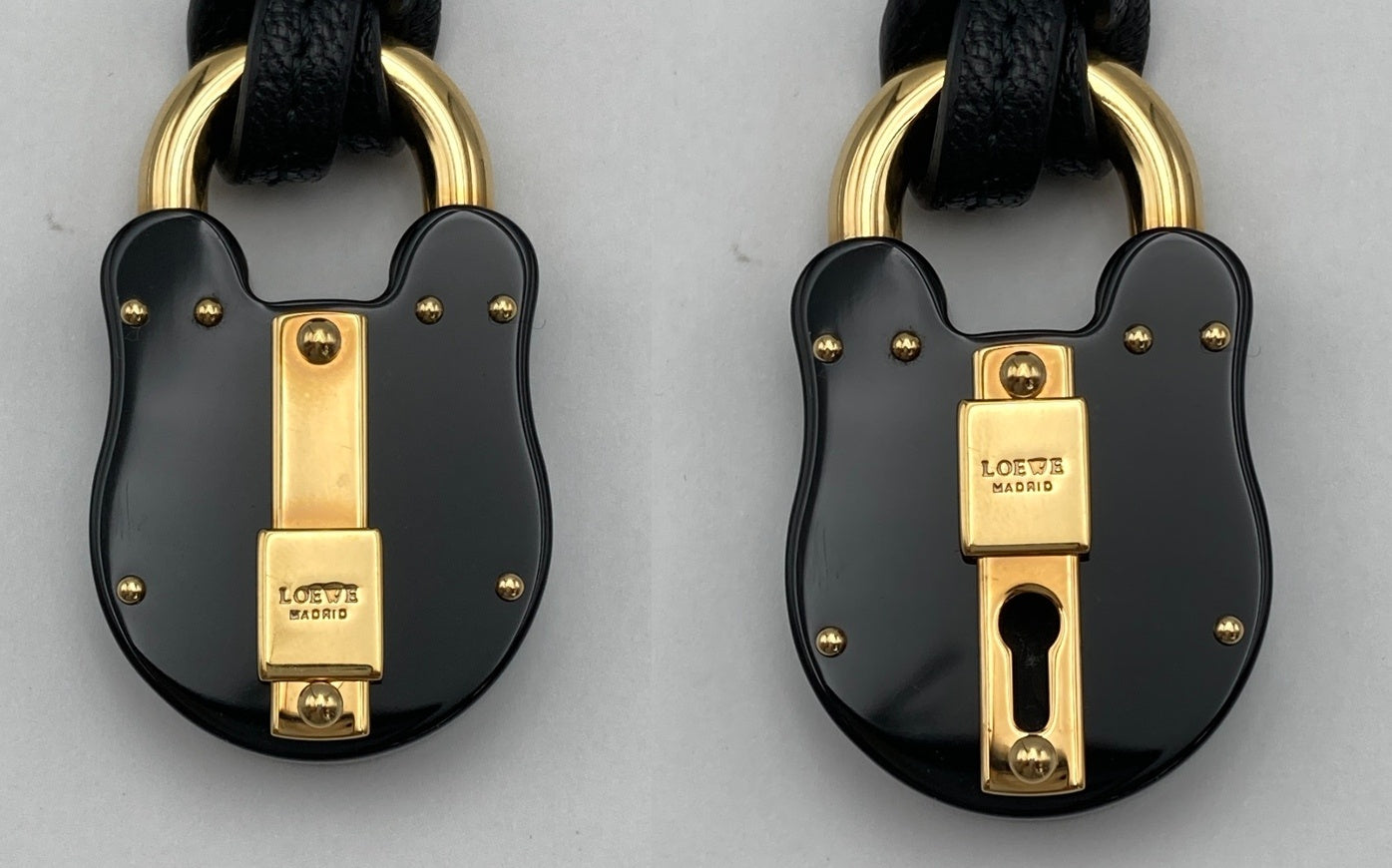 LOEWE ロエベ パドロック型 キーホルダー チャーム 中古 D4