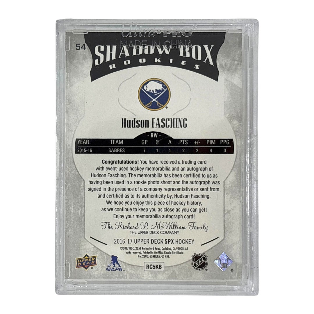 UPPER DECK NHLカード SPX SHADOW BOX HUDSON FASCHING SABRES /99 #54 中古 IT1