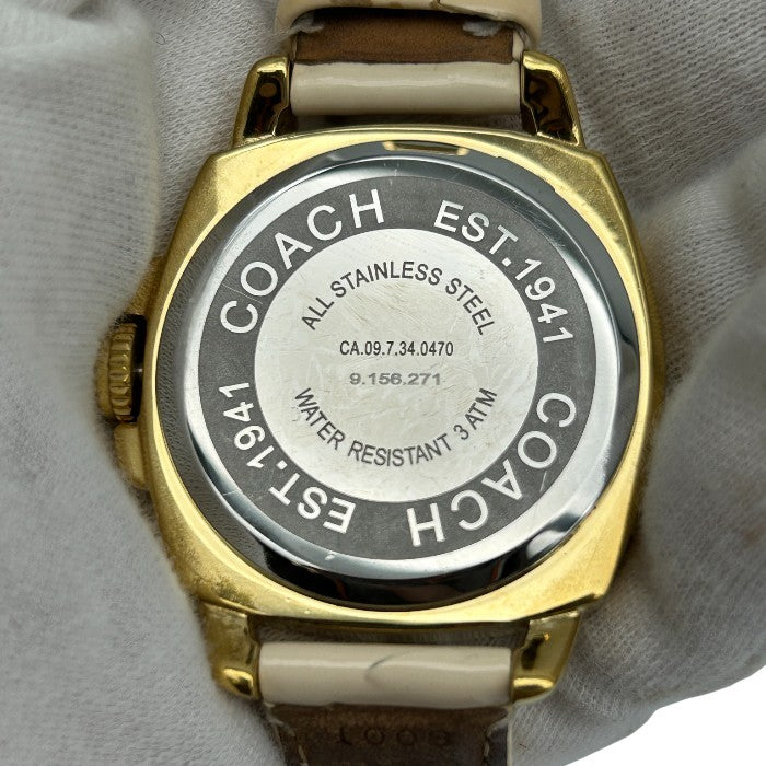 COACH コーチ シグネチャー クオーツ 腕時計 CA.09.7.34.0470 レディース 電池式 時計 かわいい ブランド 中古 W1