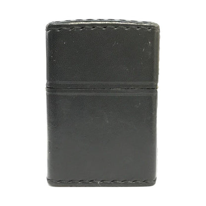 ZIPPO ジッポー 革巻き オイルライター レザー ブラック ロゴ シンプル コレクション 中古 T1