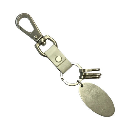 Y's ワイズ キーリング キーホルダー ロゴプレート ヨウジヤマモト シルバー/ホワイト 中古 T1