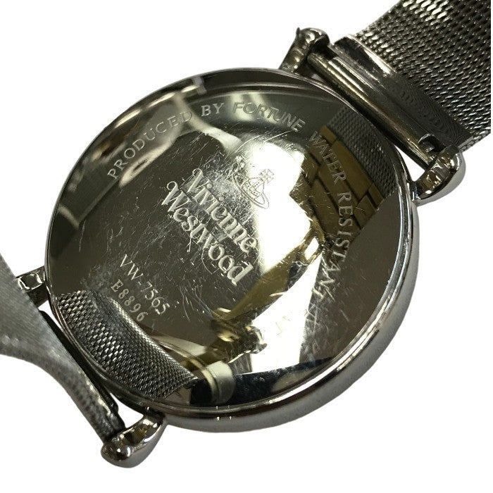 Vivienne Westwood ヴィヴィアンウエストウッド 腕時計 レディース クォーツ アナログ ワールドオーブ メッシュベルト シルバー/ゴールド VW-7565 中古 T1