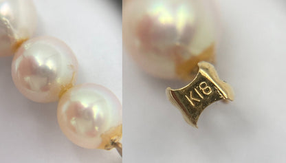 K18 3連パール ネックレス 中古 D4
