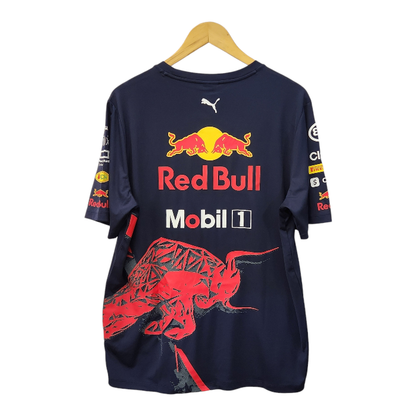 PUMA プーマ RBR Team Tシャツ メンズ 22年秋冬カラー レッドブル モータースポーツ スーパーGT F1 ナイト スカイ Lサイズ 763266 01 中古 T1
