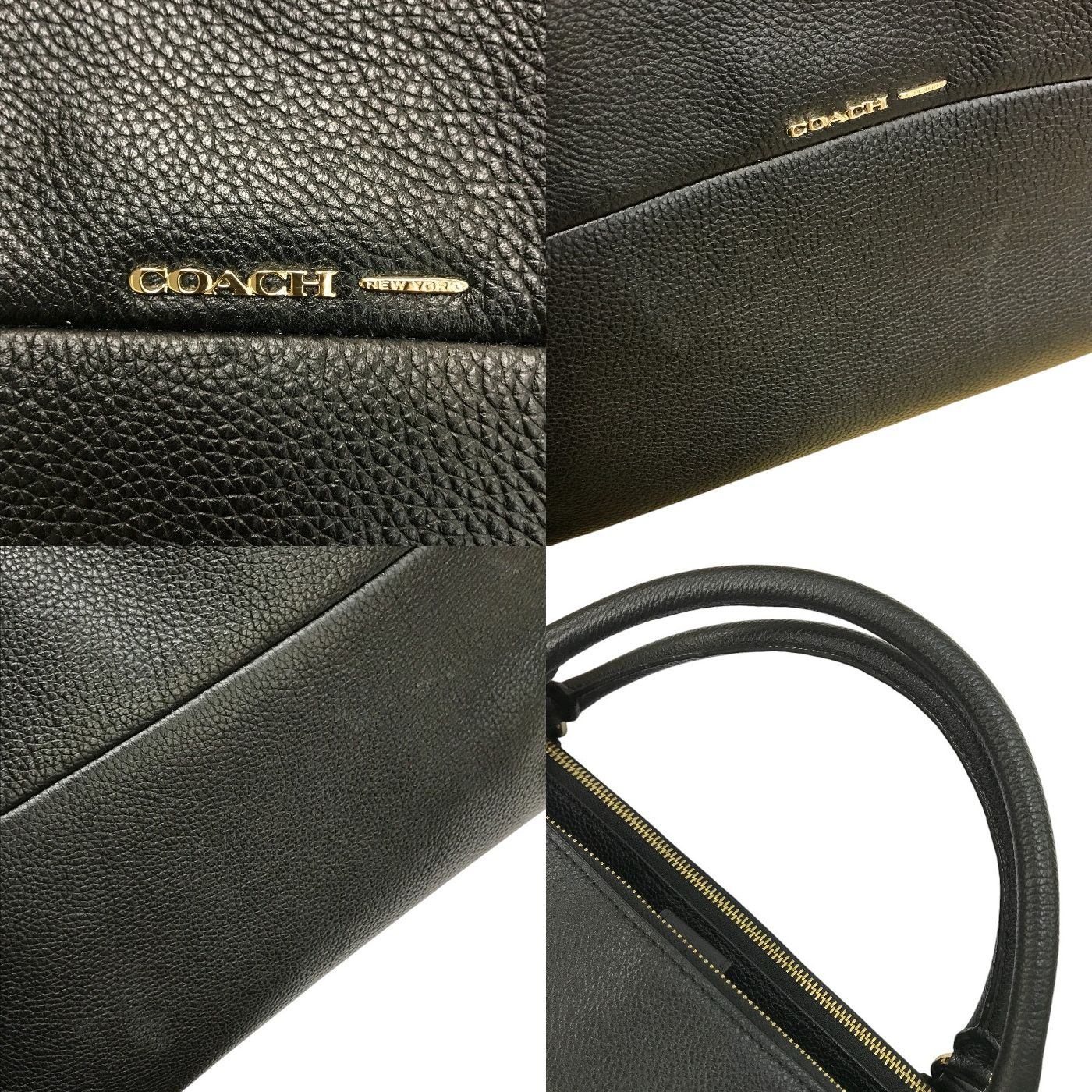 COACH コーチ ハンドバッグ レディース レザー 2way 斜め掛け ショルダー ターンロック ブラック 33731 中古 T1