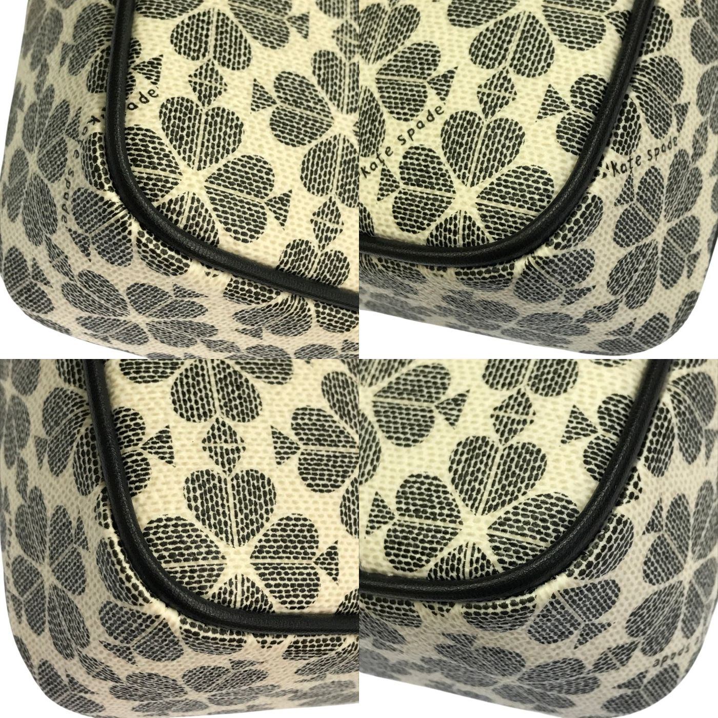 kate spade ケイトスペード ショルダーバッグ レディース PVC スペードフラワー ブラック/ホワイト KK063 中古 T1