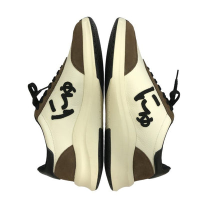 SANGACIO サンガッチョ にゅ BLOW スニーカー メンズ ローカット レザー ハンドメイド WHITE/BROWN 26.5cm 中古 T1