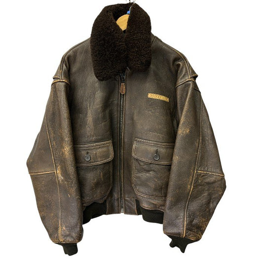 AVIREX アヴィレックス レザージャケット G-1 L 本革 アウター メンズ 秋 冬 中古 W1