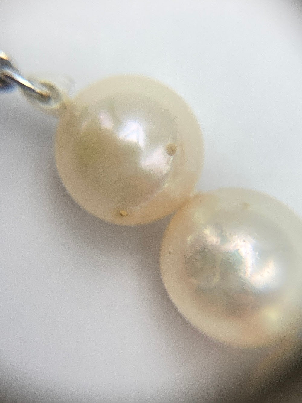 シルバー 7mmパール ネックレス 中古 D4