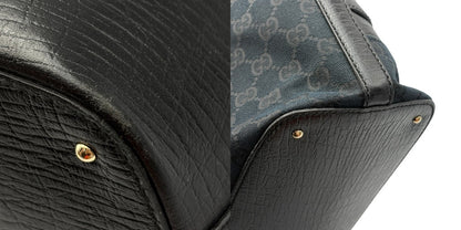 GUCCI グッチ ハンドバッグ レディース シェリーライン GG ブラック 137385 鞄 ブランド レディース おしゃれ レザー キャンバス 中古 W４