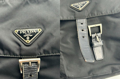 PRADA プラダ テスート ナイロン ショルダーバッグ ブラック 鞄 ブランド ミニ 小さめ 中古 W1