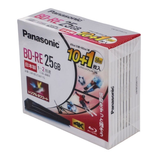 未開封品 パナソニック 2倍速ブルーレイディスク(書換)25GB10枚+50GB1枚P LM-BE25W11S 中古 a1