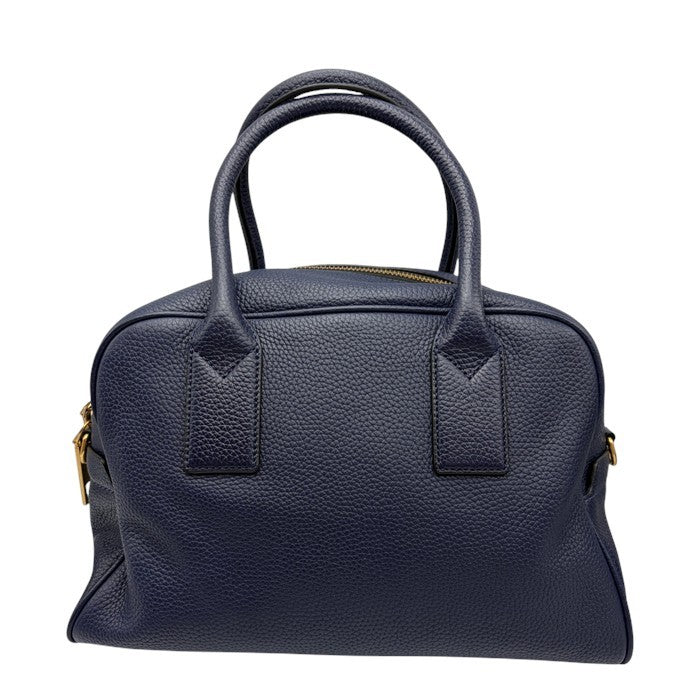 MARC JACOBS マークジェイコブス ゴッサム スモール バウレット ２WAY ハンドバッグ ネイビー 鞄 ブランド レディース レザー ショルダー 中古 W４