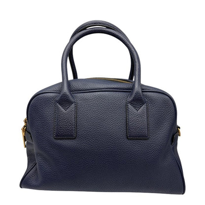 MARC JACOBS マークジェイコブス ゴッサム スモール バウレット ２WAY ハンドバッグ ネイビー 鞄 ブランド レディース レザー ショルダー 中古 W４