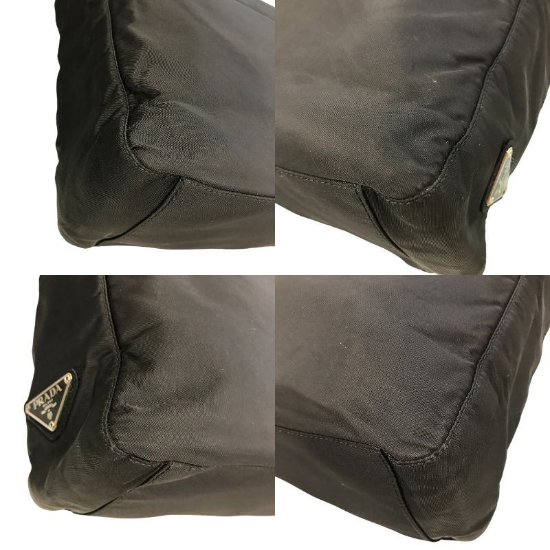 PRADA プラダ METROPOLIトートバッグ レディース テスート ナイロン 三角プレート 肩掛け ブラック B8492 中古 T1