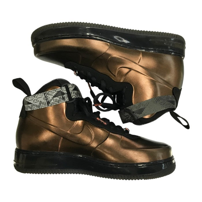 NIKE ナイキ エアフォース1 フォームポジット スニーカー メンズ ハイカット BHM ベルクロ メタリックカッパー 26cm 586583-800 中古 T1