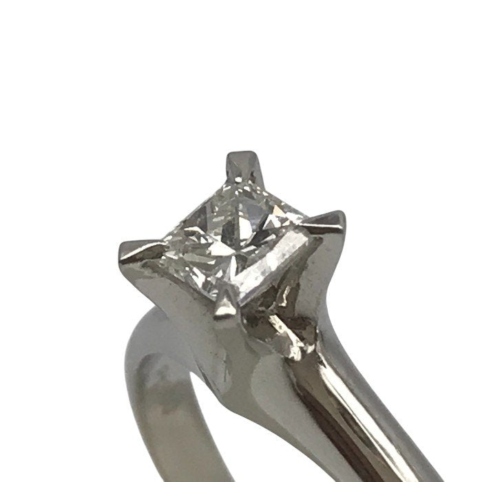 Pt900/ダイヤ 0.427ct リング レディース プリンセスカット 1Pダイヤモンド プラチナ 11号 中古 T1