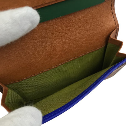 Paul Smith ポールスミス 名刺入れ メンズ レザー 牛革 カードケース パスケース ブラウン PSP367 中古 T1