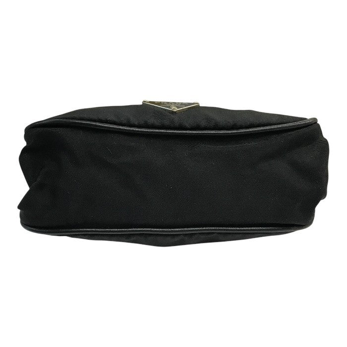 PRADA プラダ コインケース ユニセックス がま口 テスート ナイロン 三角プレート 小銭入れ 2コンパートメント ブラック 中古 T1