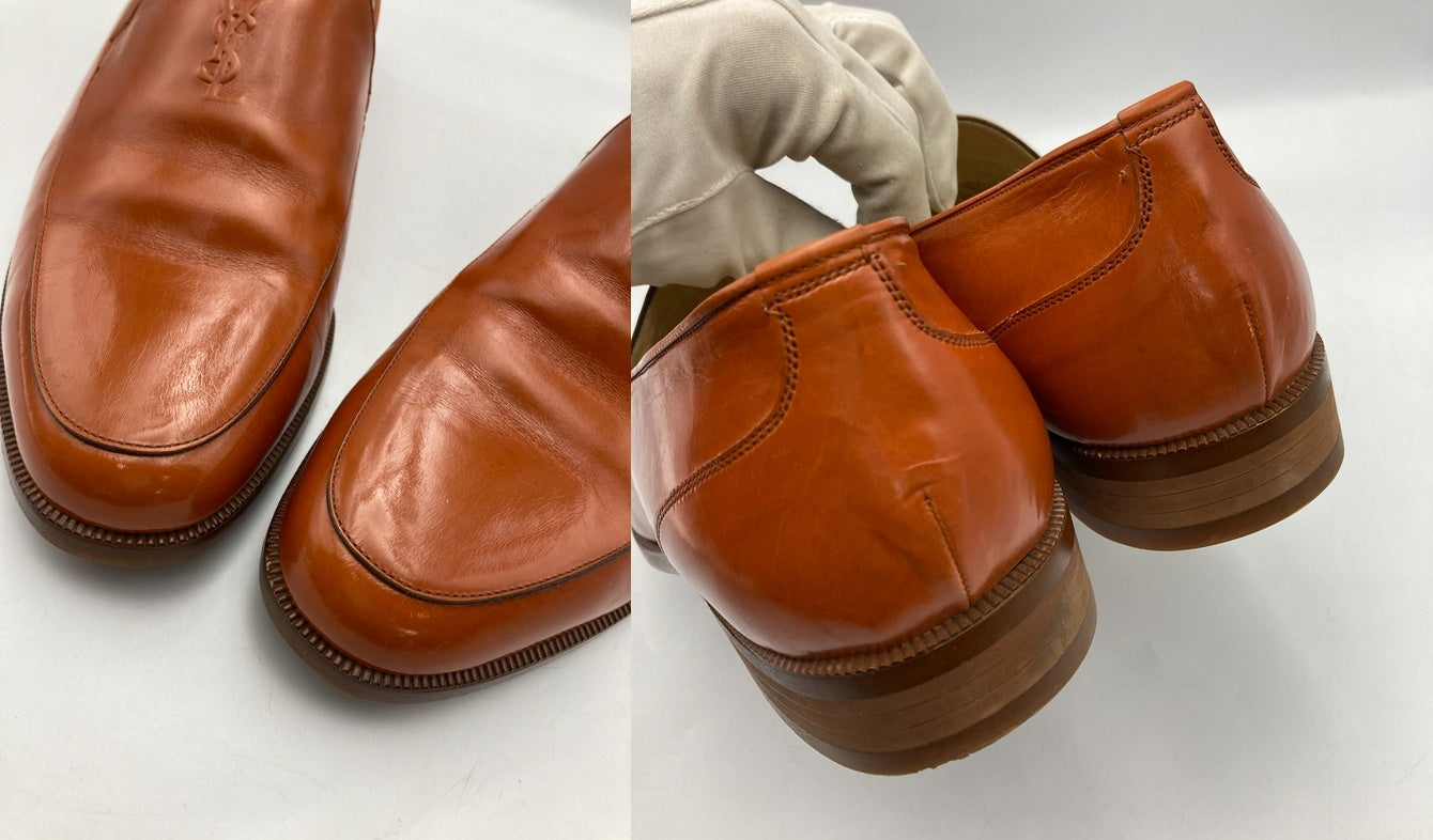 Yves Saint Laurent イヴサンローラン Uチップ ローファー スリッポン 26.5cm メンズ 中古 D4