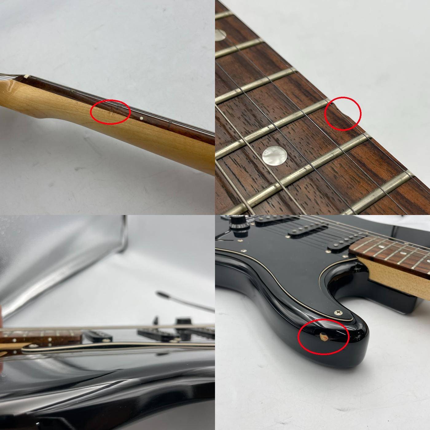 Fernandes ストラトタイプ エレキギター 3シングル 黒 22F 中古 R4