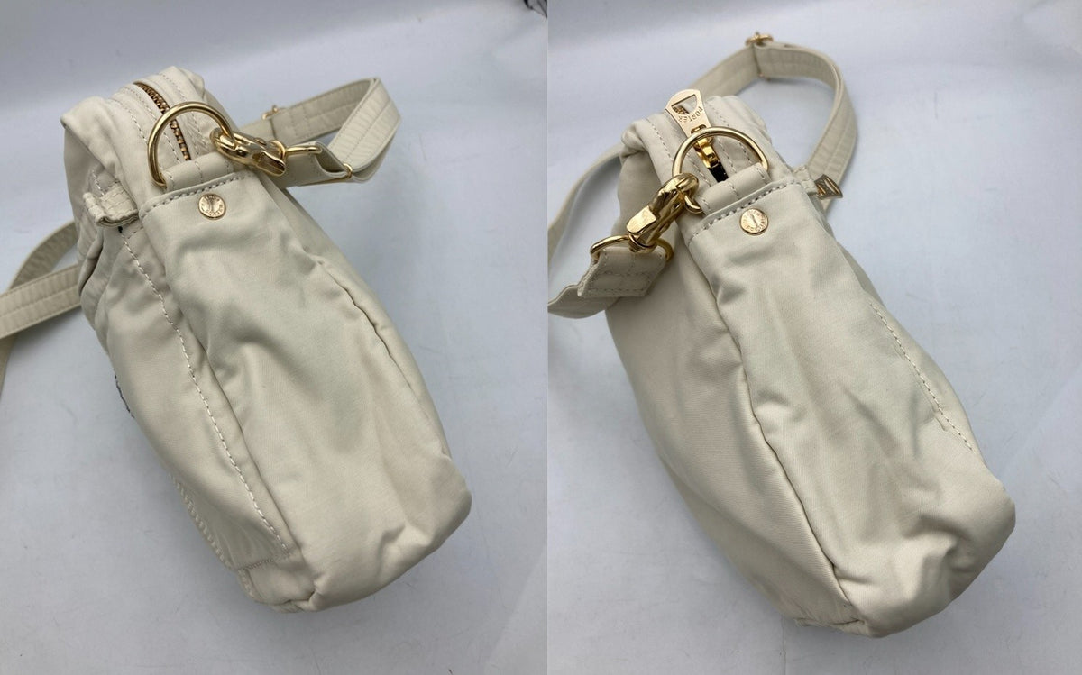 PORTER ポーター マイル ショルダーバッグ 754-15116 旧ロゴ オフホワイト 中古 D4