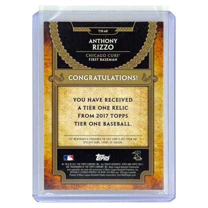 TOPPS MLBカード TIER ONE ANTHONY RIZZO CHICAGO CUBS /331 #T1R-AR 中古 IT1