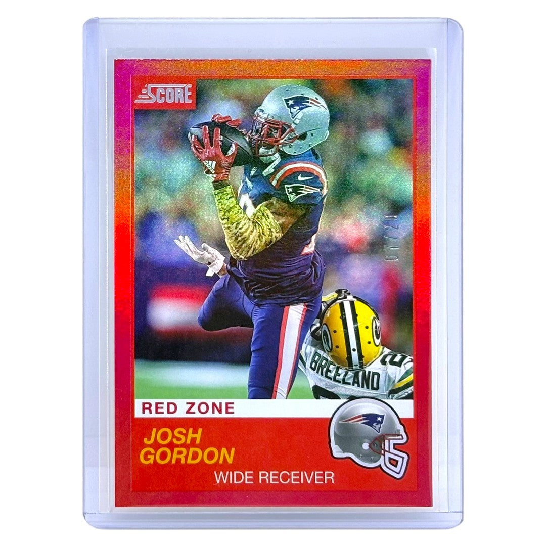 PANINI NFLカード SCORE JOSH GORDON NEW ENGLAND PATRIOTS /20 #150 中古 IT1