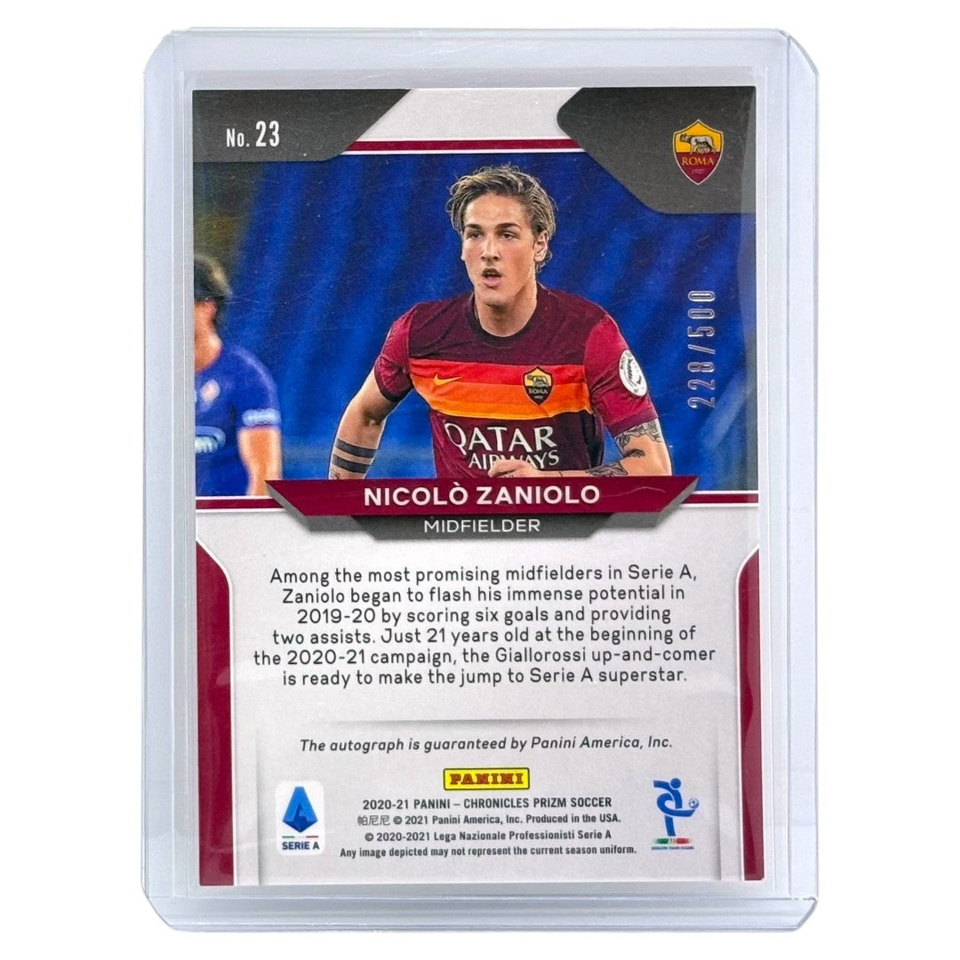 PANINI サッカーカード CHRONICLES PRIZM NICOLO ZANIOLO ROMA /500 #23 中古 IT1