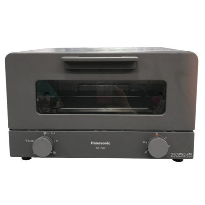 Panasonic  オーブントースター 4枚焼き対応 30分タイマー搭載 グレー NT-T501 中古 Y1