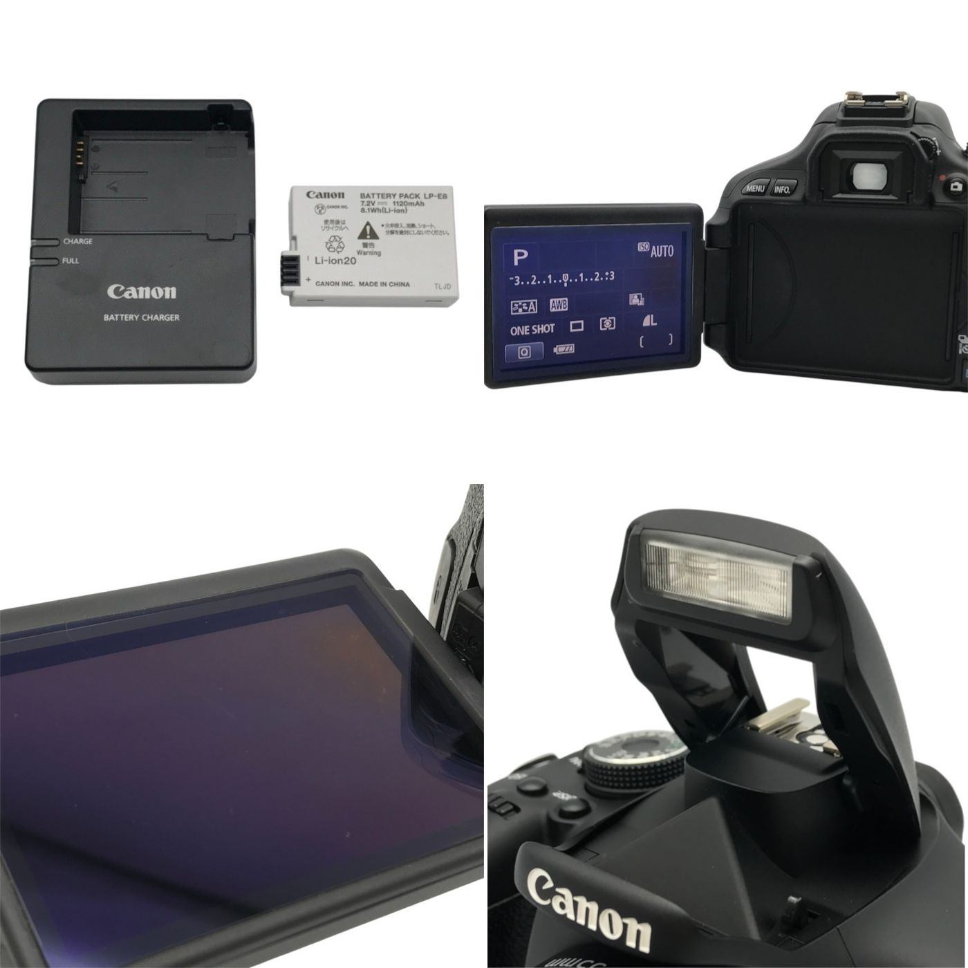 Canon EOS Kiss X5 デジタル一眼レフカメラ ダブルズームキット ブラック EF-S18-55mm/EF-S55-250mm 1800万画素 標準/望遠レンズ KISSX5-WKIT 中古 T1