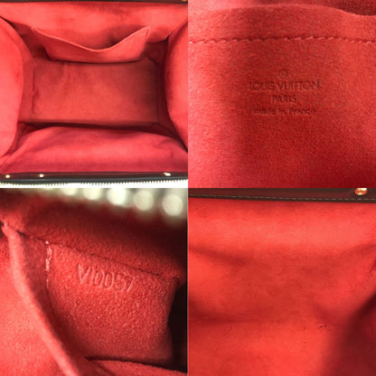 LOUIS VUITTON ルイヴィトン ダミエ ナイツブリッジ ハンドバック レディース 開口部広い ブラウン N51201 中古 T1