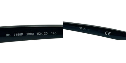 Ray-Ban レイバン メガネ フレーム ブラック RB7159F-2000-52 眼鏡 服飾 メンズ レディース 中古 W1