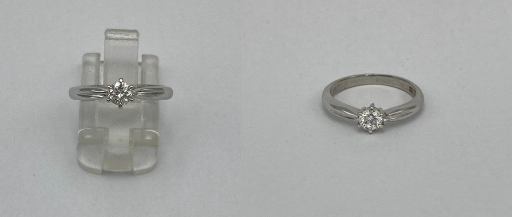寺内宝飾 Pt900 1Pダイヤ 0.26ct リング 10号 中古 D4
