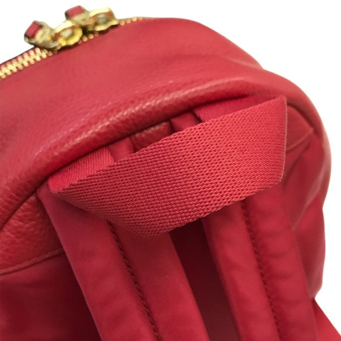 COACH コーチ リュック レディース レザー ミニサイズ バックパック レッド F38263 中古 T1