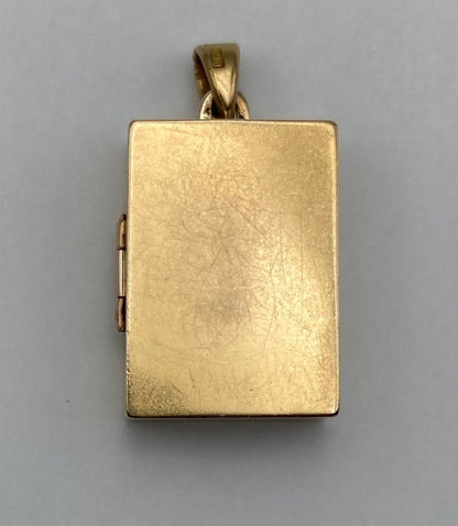 K18 ボックス型 ロケット ペンダントトップ 中古 D4