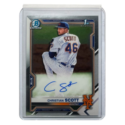 TOPPS MLBカード BOWMAN CHROME 1ST CHRISTIAN SCOTT NEW YORK METS #CDA-CS 中古 IT2