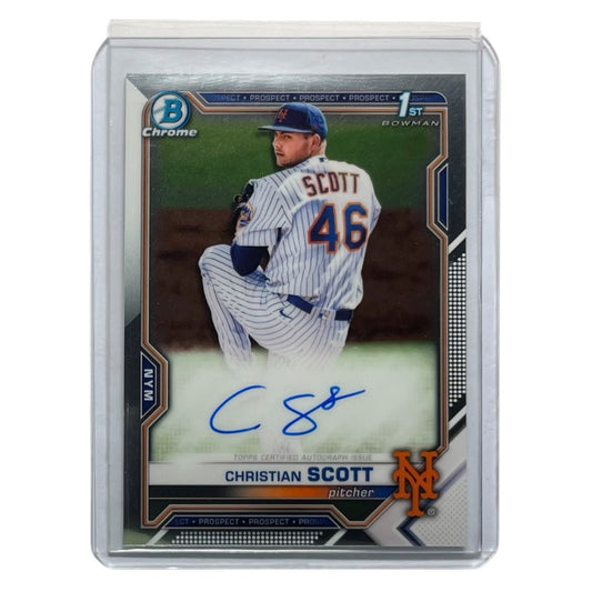 TOPPS MLBカード BOWMAN CHROME 1ST CHRISTIAN SCOTT NEW YORK METS #CDA-CS 中古 IT2