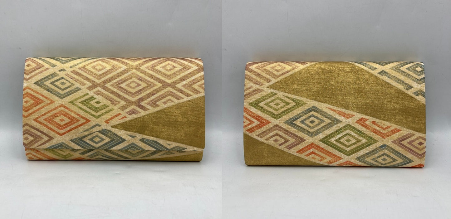 友禅 新綾箔 露錦 和装バッグ 中古 D4