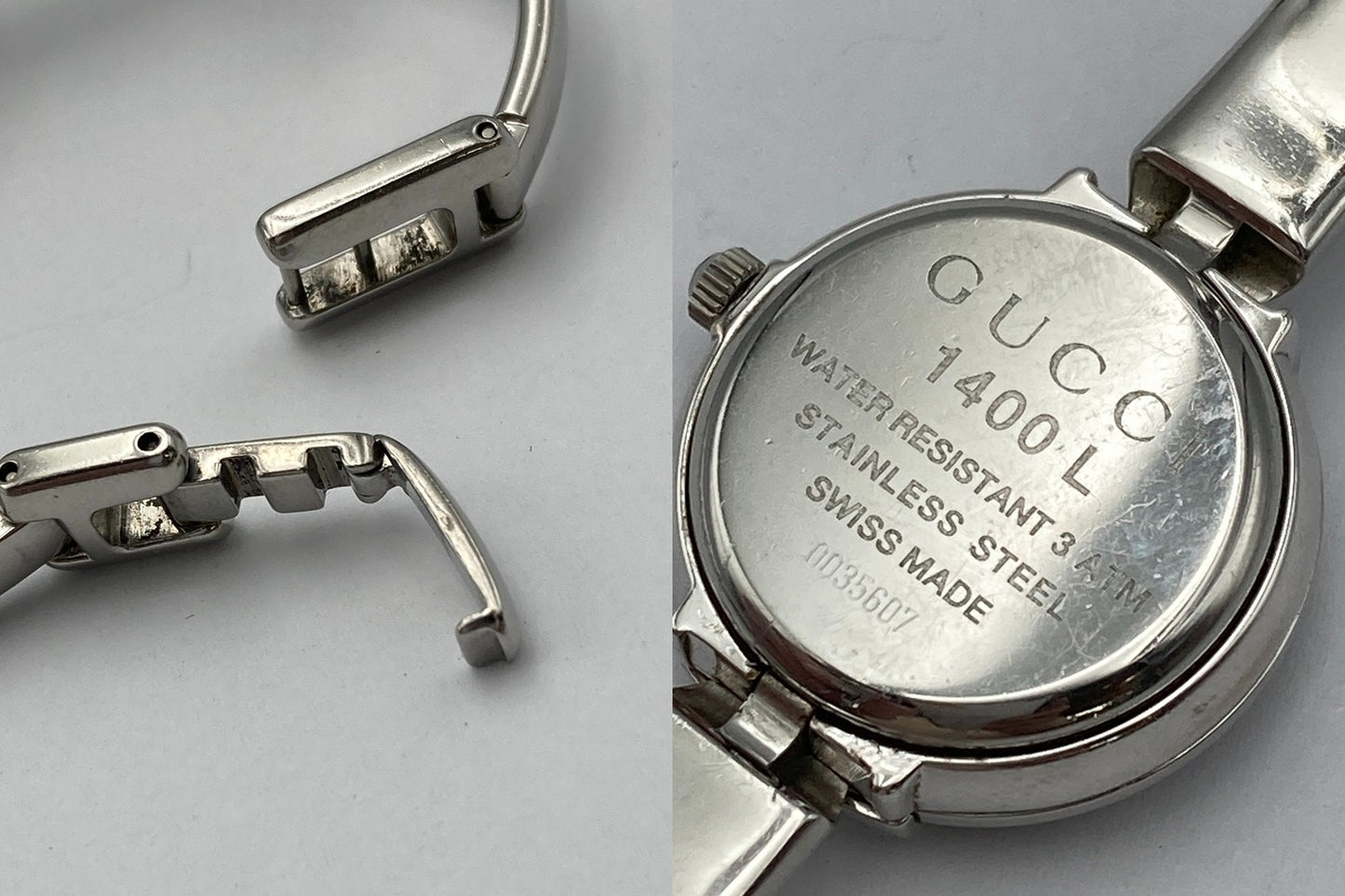 GUCCI グッチ バングルウォッチ 腕時計 クオーツ 1400L レディース 中古 D4