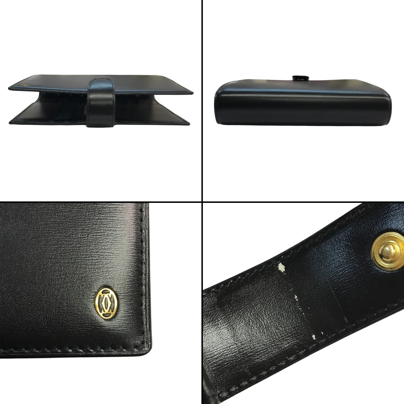 CARTIER カルティエ パシャ 手帳カバー ユニセックス レザー システム手帳 B6サイズ ブラック 中古 T1
