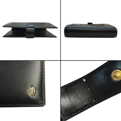 CARTIER カルティエ パシャ 手帳カバー ユニセックス レザー システム手帳 B6サイズ ブラック 中古 T1