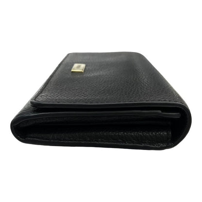 FURLA フルラ RITZY 長財布 レディース シボレザー 二つ折り フラップ ホック ネロ/ブラック PU35RZY 中古 T1