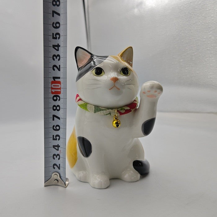 未使用品 薬師窯 YAKUSHIGAMA うちの招き猫 みけ 7876 中古 H4