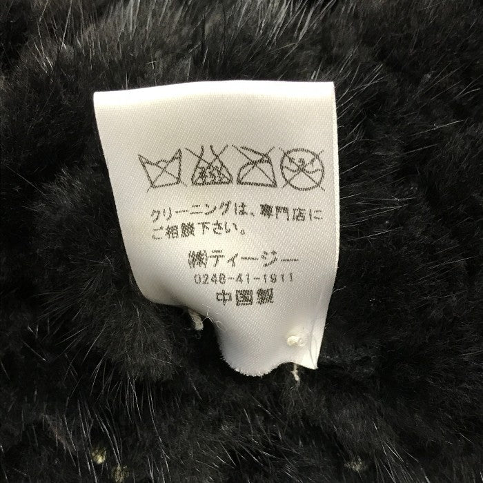 ARBORENTE ミンクファー ポンチョ レディース 冬 リアルファー アシンメトリー ダークブラウン M-Lサイズ 中古 T1